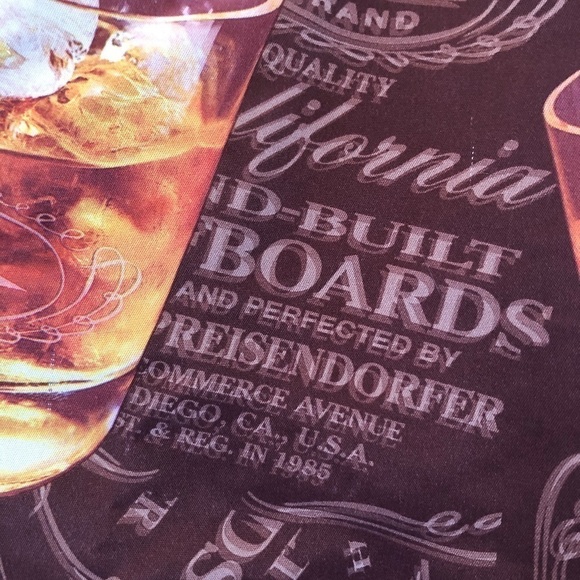 RUSTY Whiskey Bourbon Glasses Boardshorts 30 - Picture 5 of 8